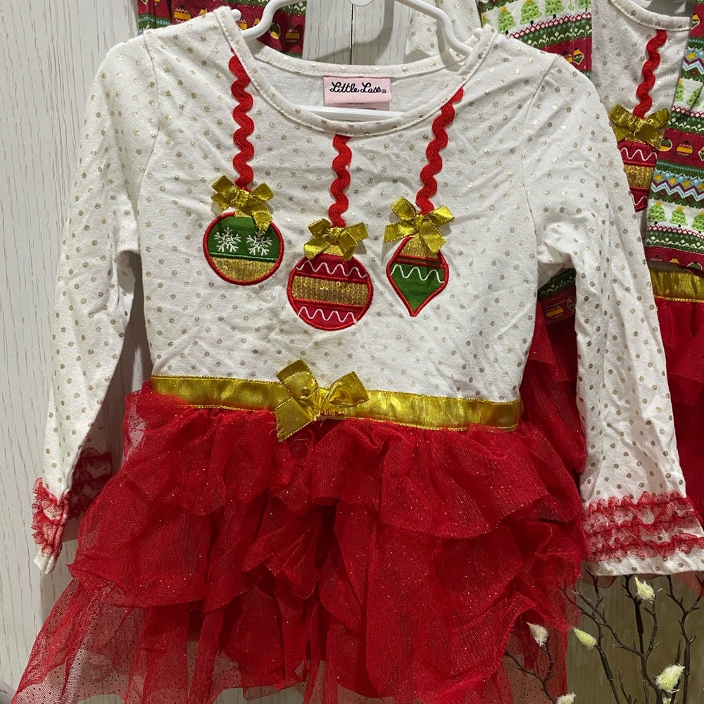 Little Lass Christmas Matching Sets Size 3T